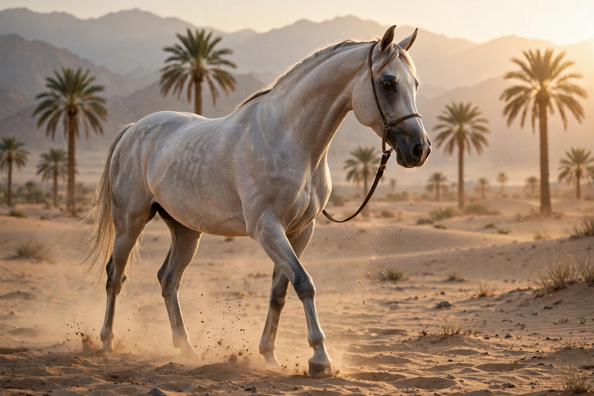 arabian horse golden hour